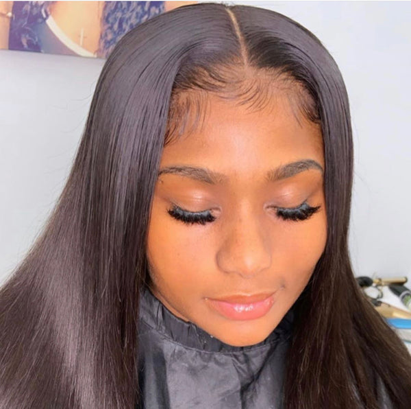 Straight Closure wig